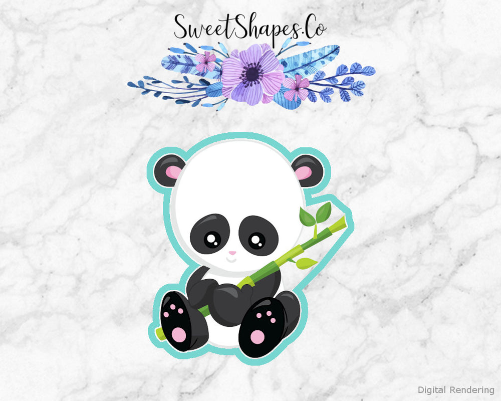 Panda with Bamboo Shoot Cookie Cutter
