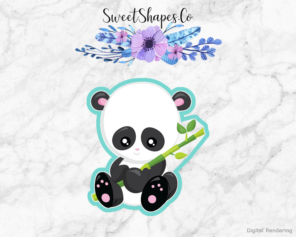 Panda with Bamboo Shoot Cookie Cutter
