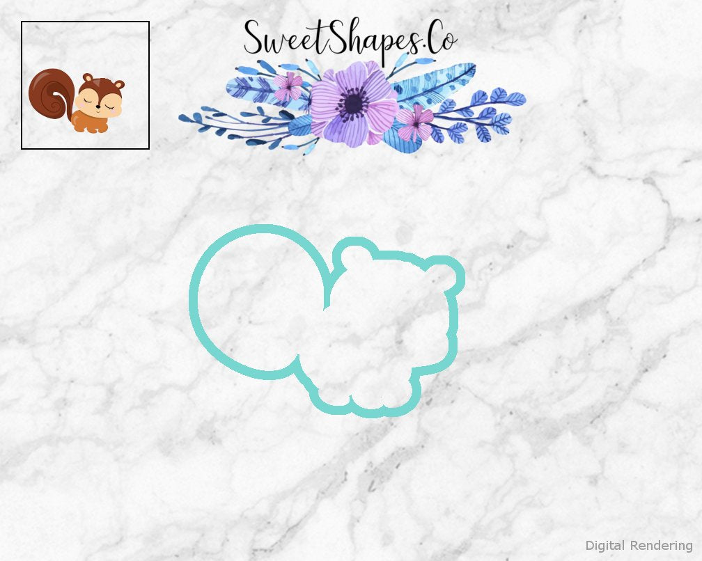 Sleeping Squirrel Cookie Cutter
