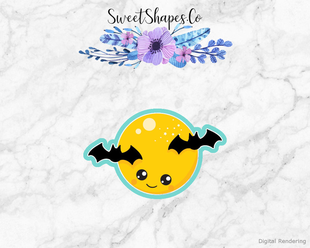 Moon With Bats Cookie Cutter