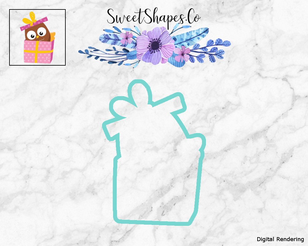 Owl in a Present Cookie Cutter