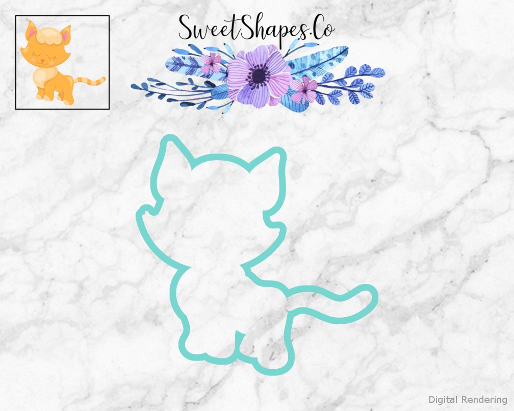 Cute Kitty 2 Cookie Cutter