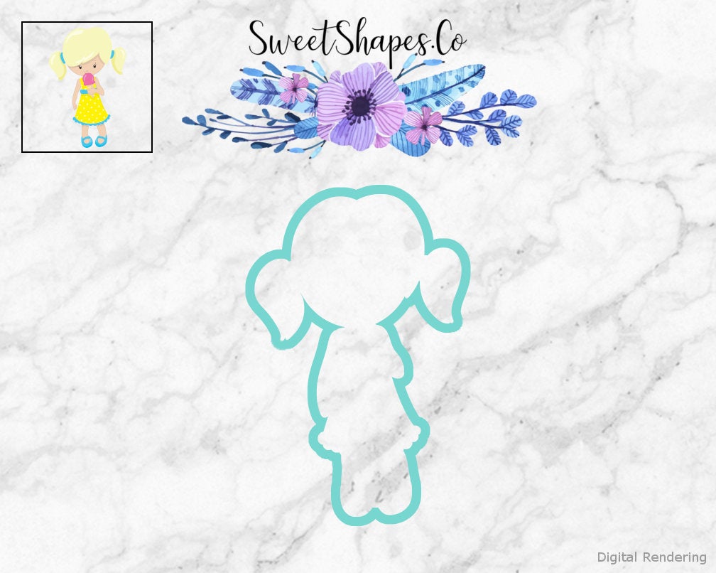 Girl with Ice Cream Cone 1 Cookie Cutter