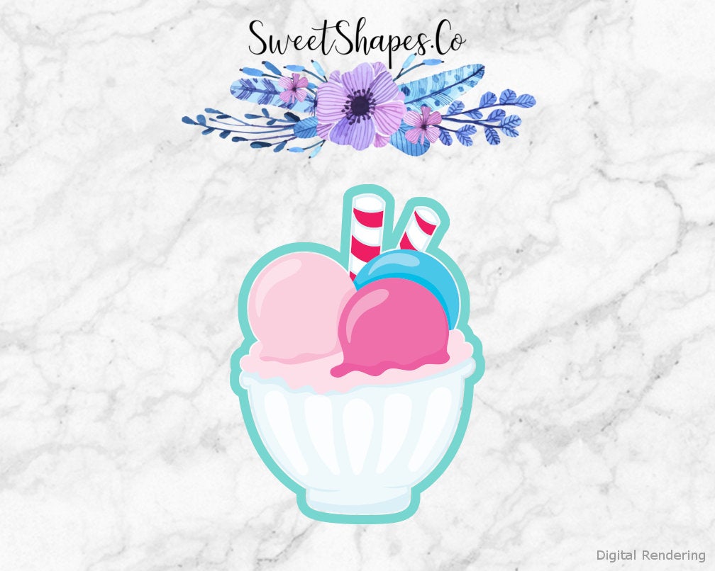 Ice Cream In a Bowl 1 Cookie Cutter