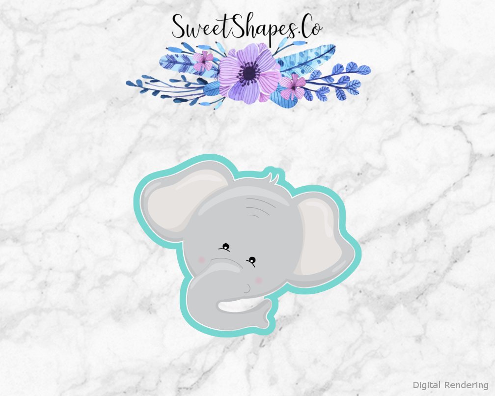 Cute Elephant Face Cookie Cutter