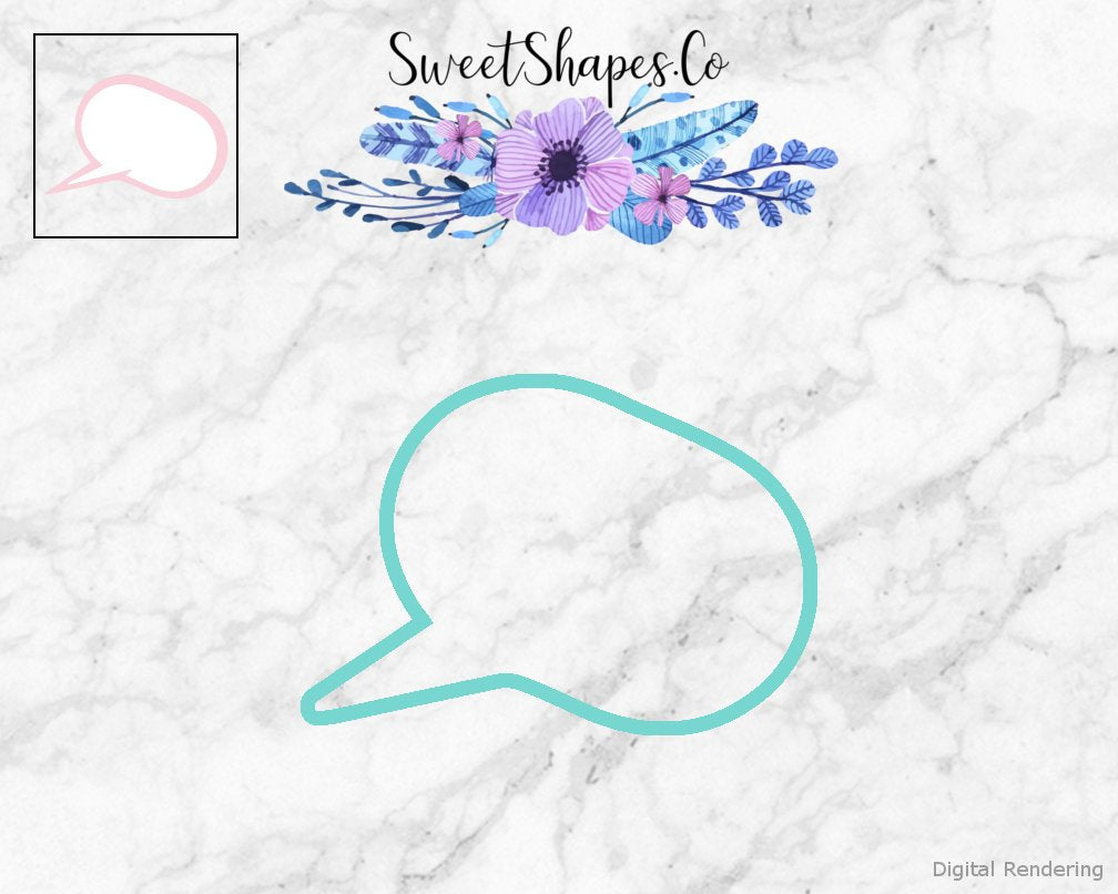 Conversation Bubble 2 Cookie Cutter