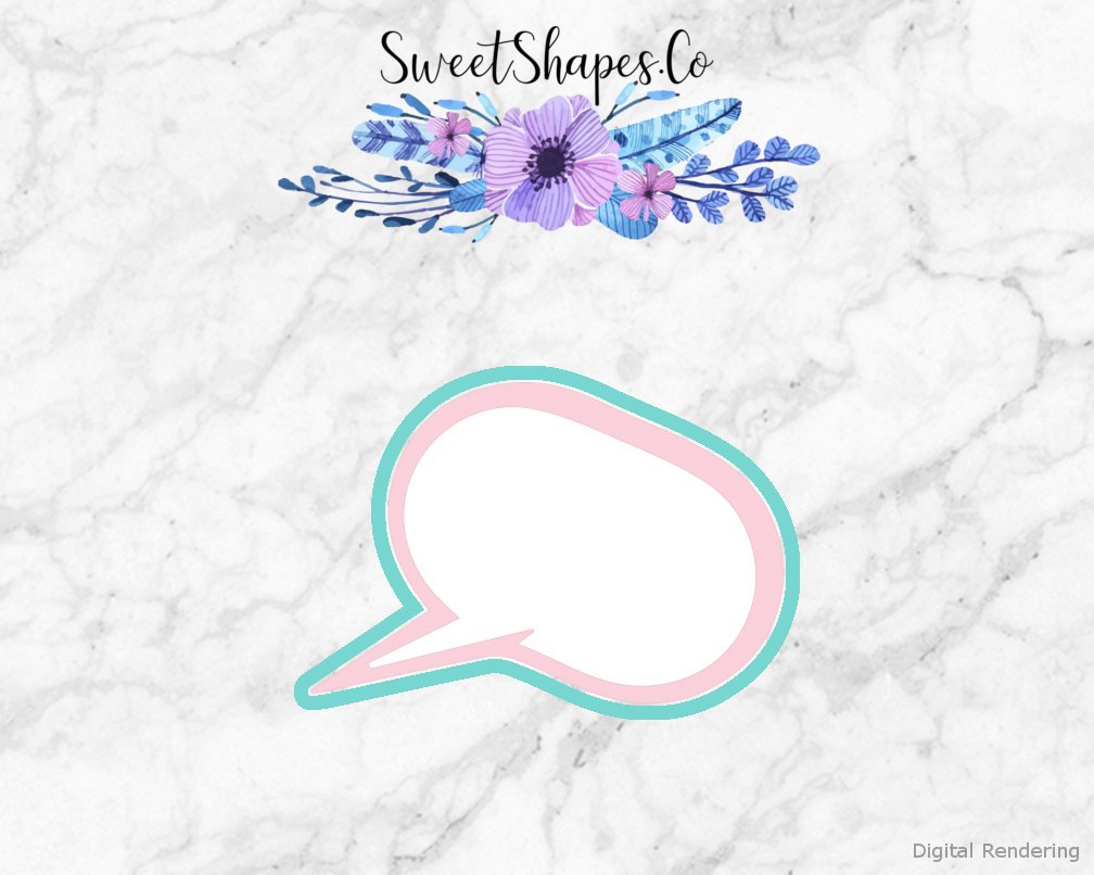 Conversation Bubble 2 Cookie Cutter