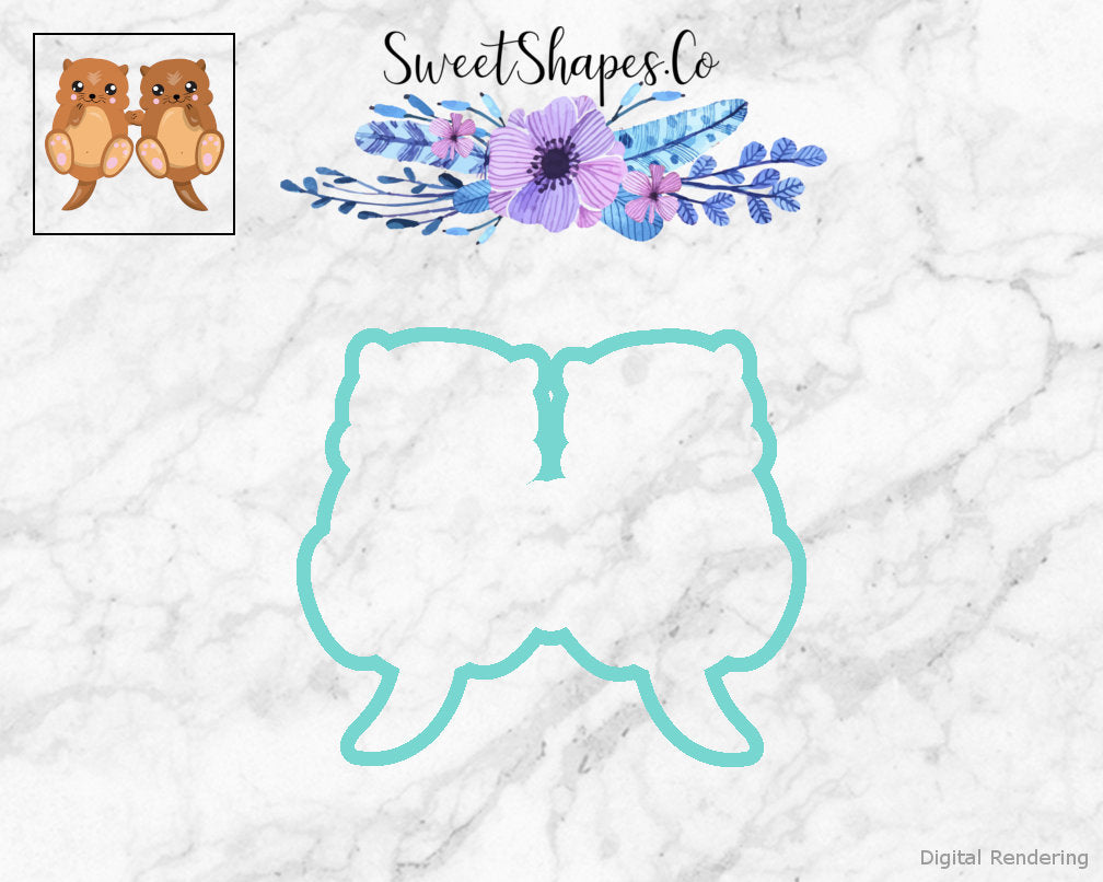Otters Holding Hands Cookie Cutter