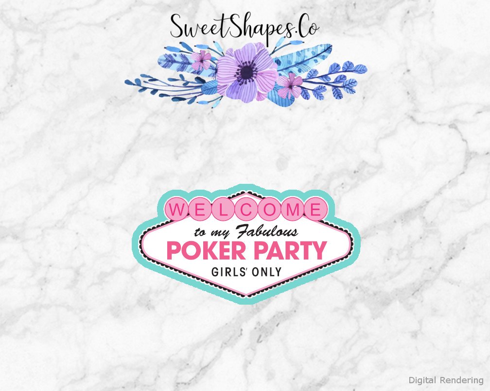 Poker Party Sign Cookie Cutter