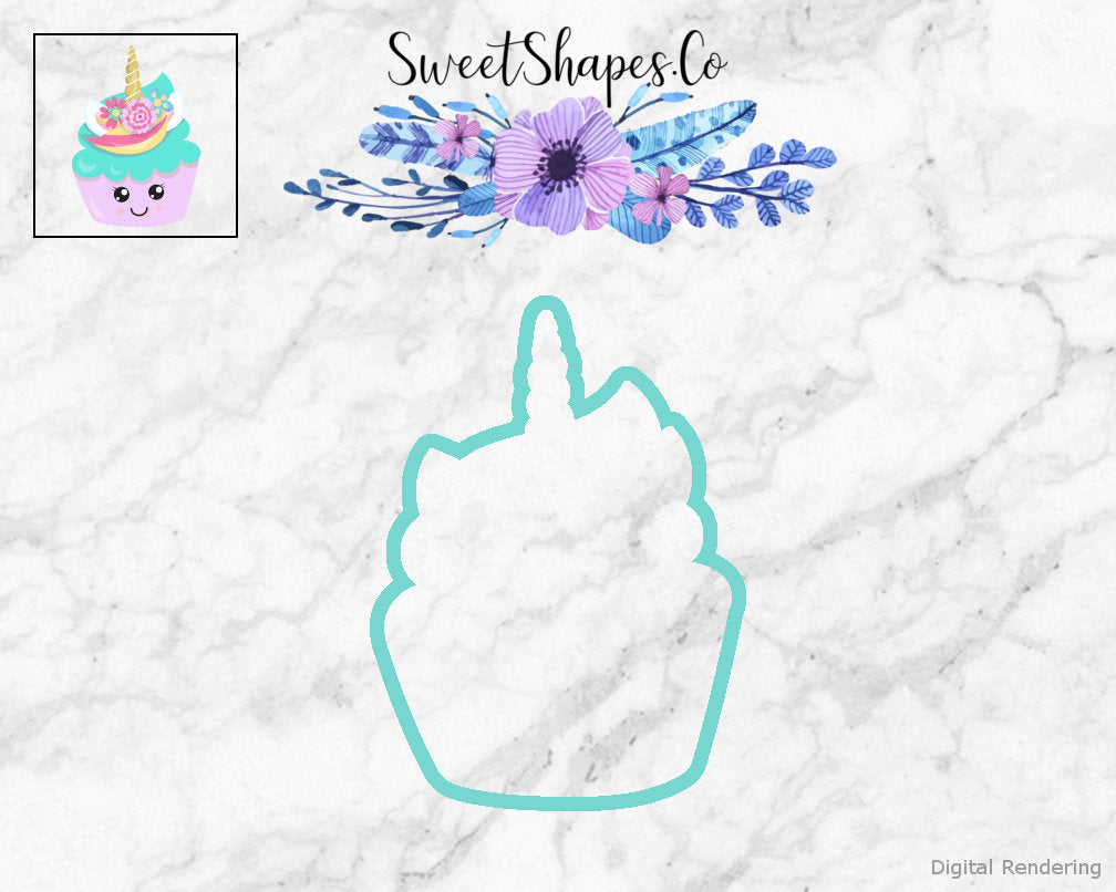 Unicorn Cupcake Cookie Cutter