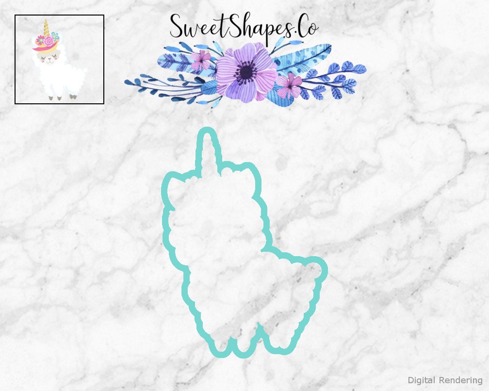 Unicorn Llama Cookie Cutter