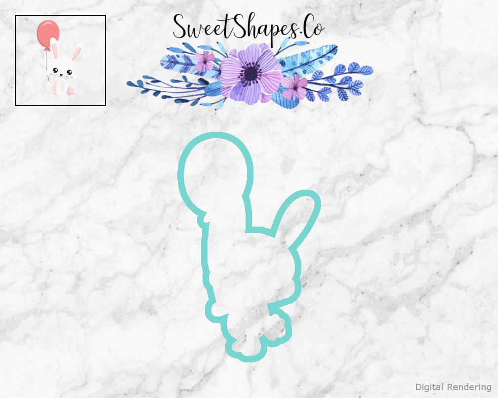 Bunny with Balloon Cookie Cutter