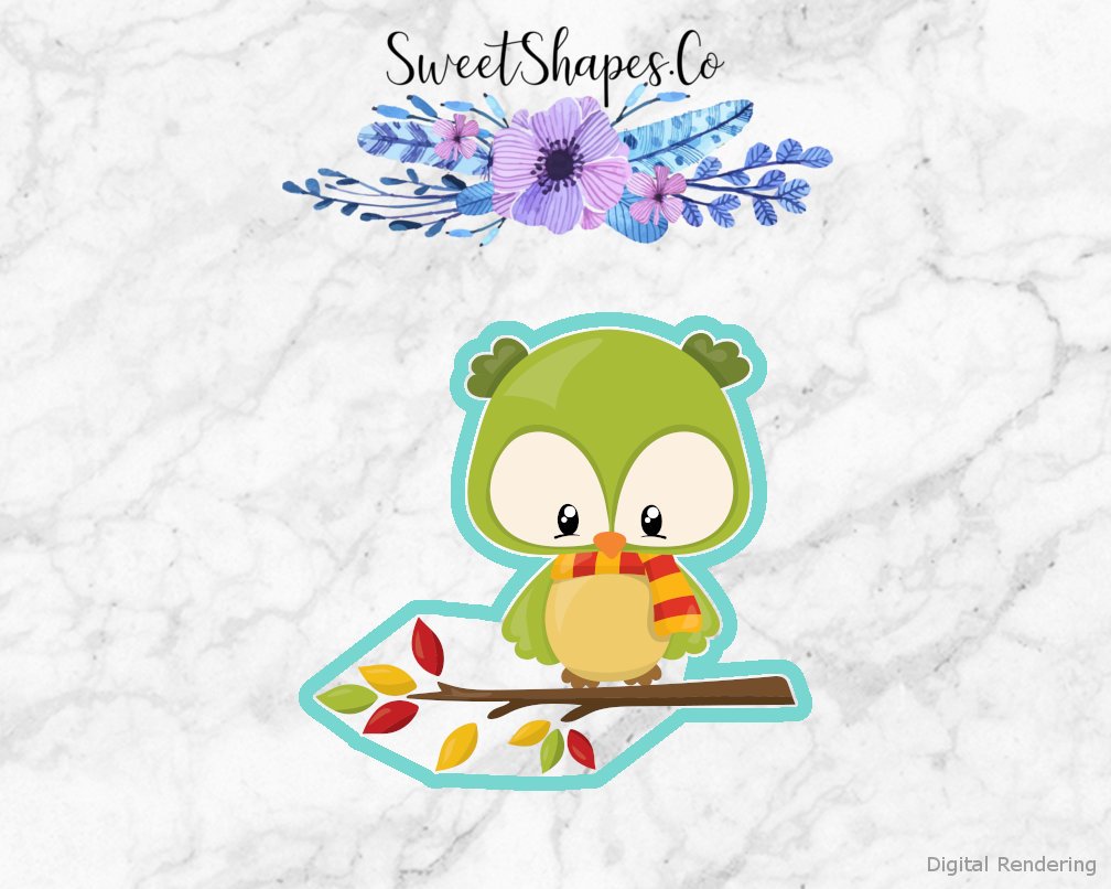 Owl with Scarf Cookie Cutter