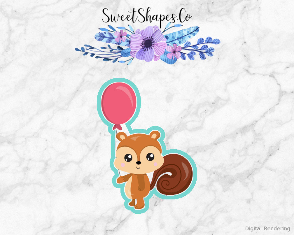 Squirrel with Balloon Cookie Cutter