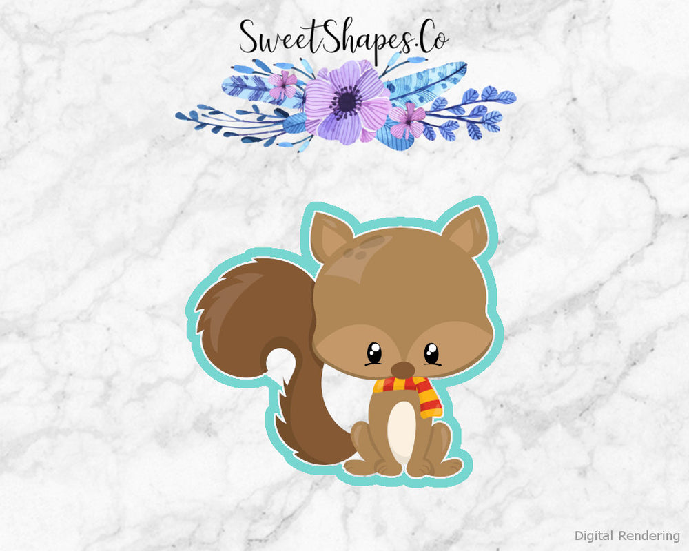 Squirrel with Scarf Cookie Cutter