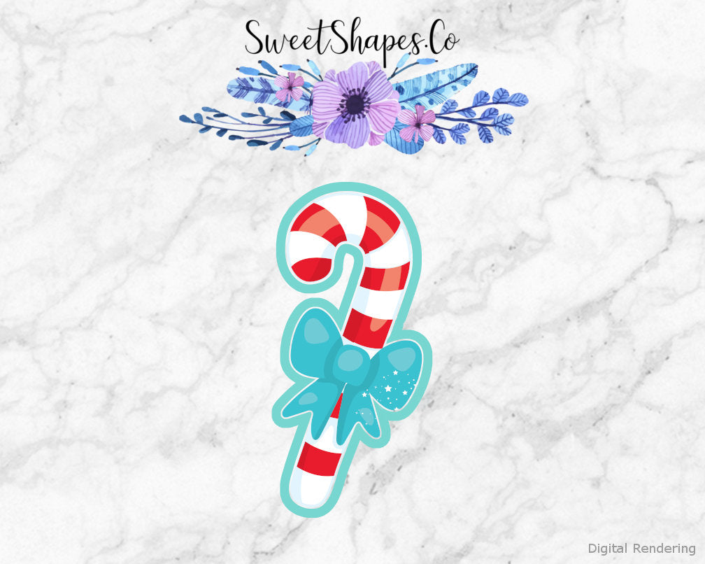 Candy Cane with Bow Cookie Cutter