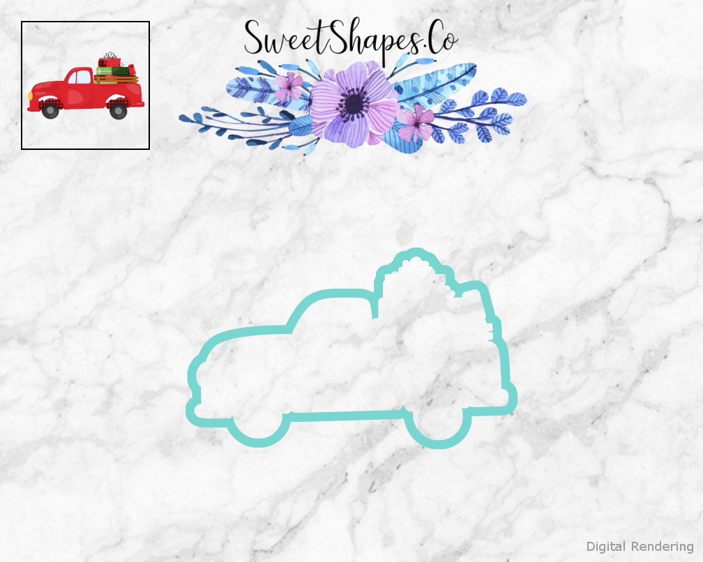 Christmas Truck with Presents Cookie Cutter