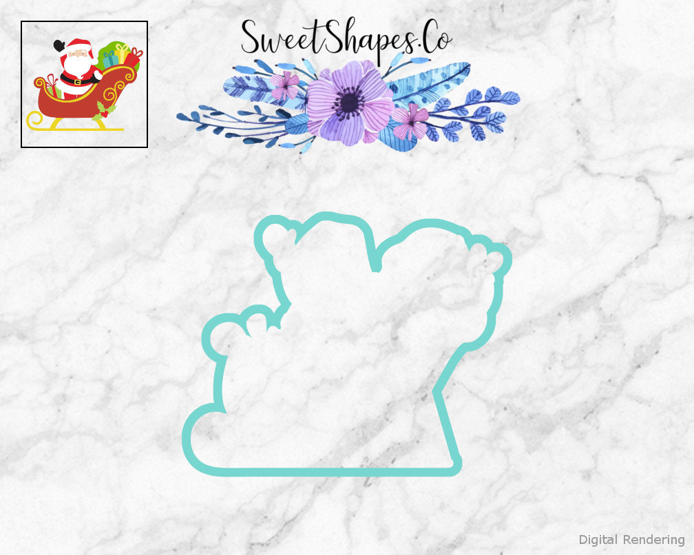 Santa Claus with Sleigh Cookie Cutter