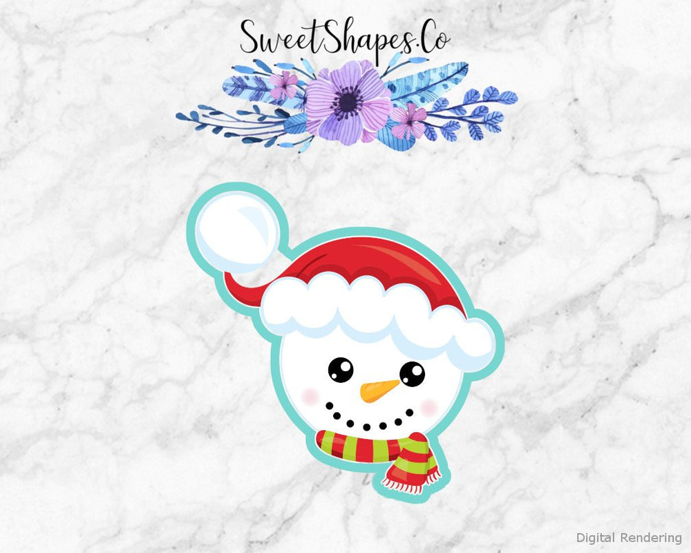 Snowman Face 2 Cookie Cutter
