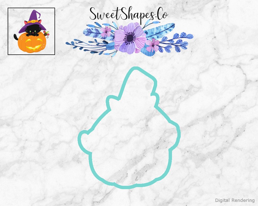 Kitten On Pumpkin Cookie Cutter