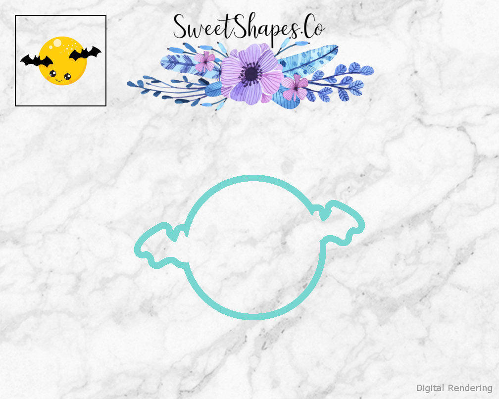 Moon With Bats Cookie Cutter