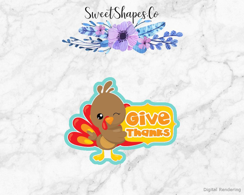 Thanksgiving Turkey With Plaque Cookie Cutter