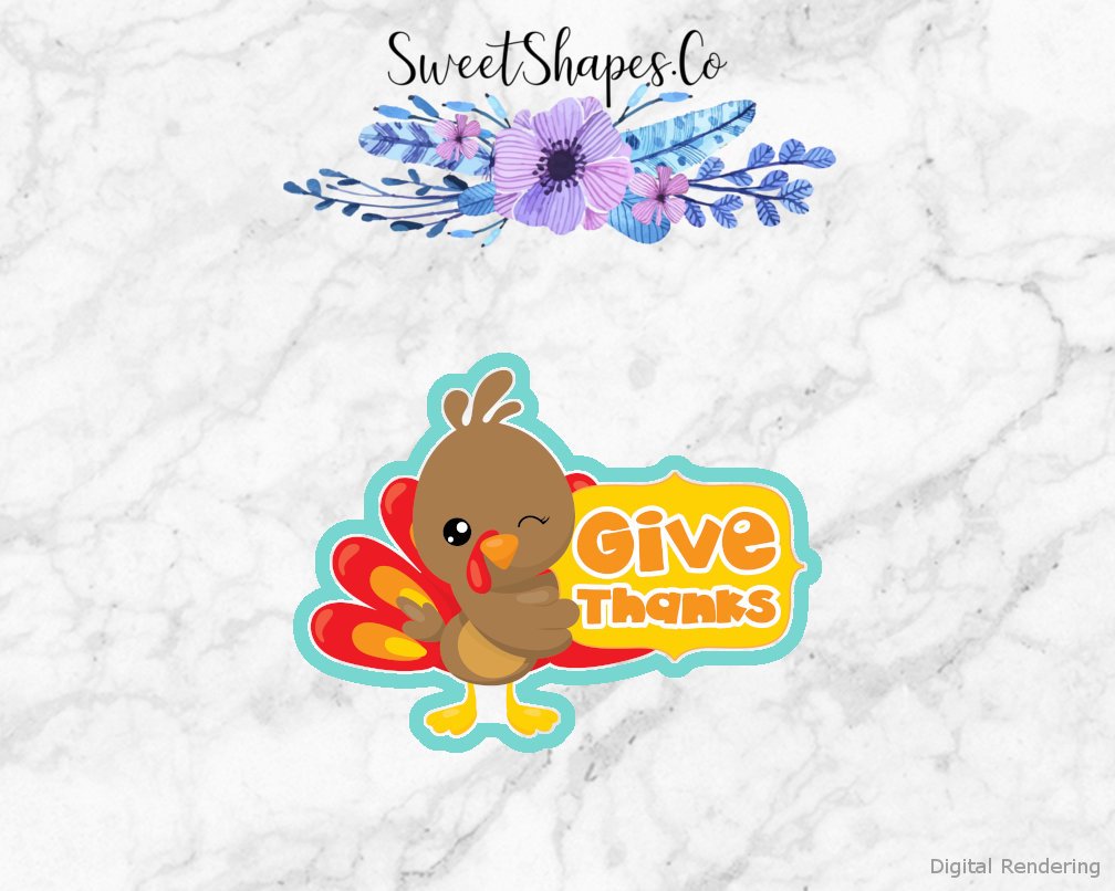 Thanksgiving Turkey With Plaque Cookie Cutter