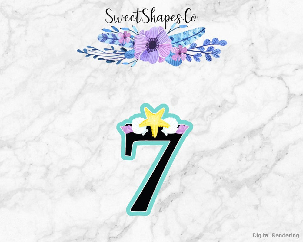 Seashell Number 7 Cookie Cutter