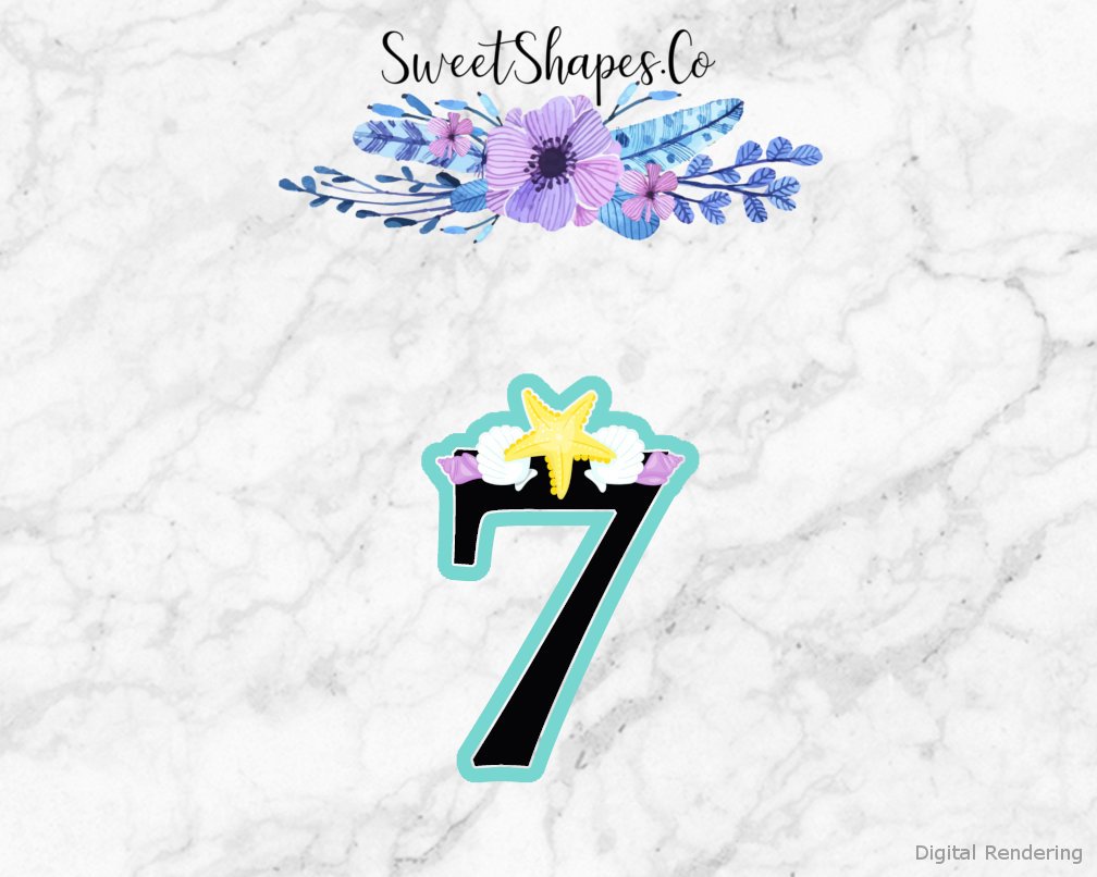 Seashell Number 7 Cookie Cutter