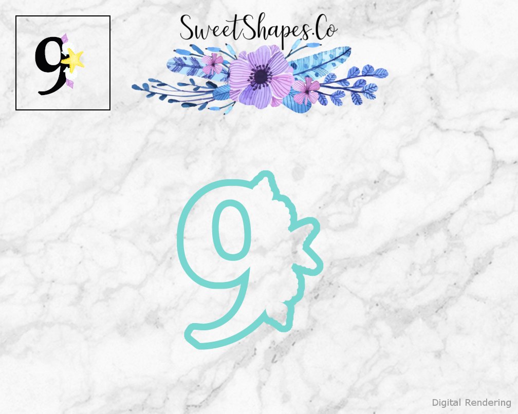 Seashell Number 9 Cookie Cutter