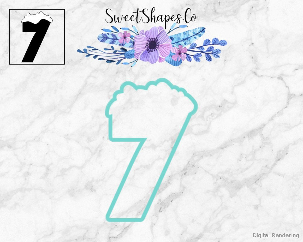 Winter Number 7 Cookie Cutter