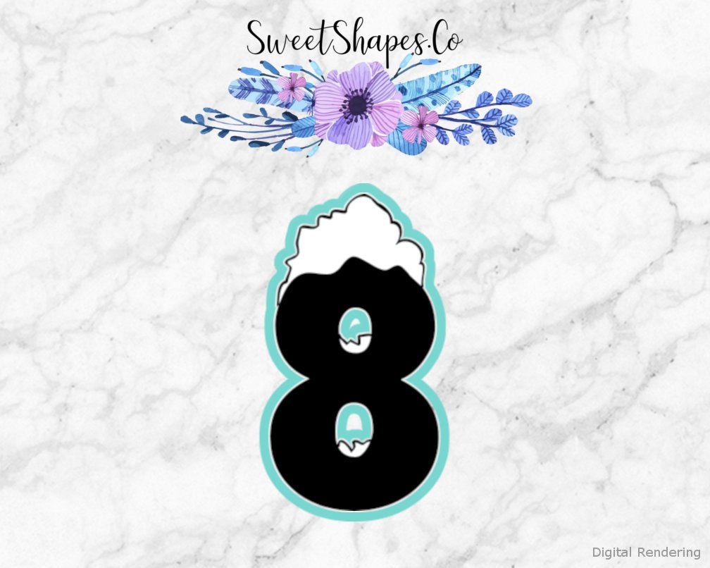 Winter Number 8 Cookie Cutter