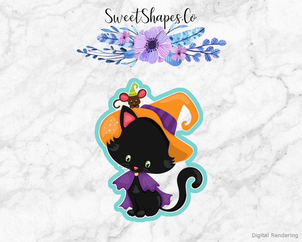 Witch Kitten Cookie Cutter