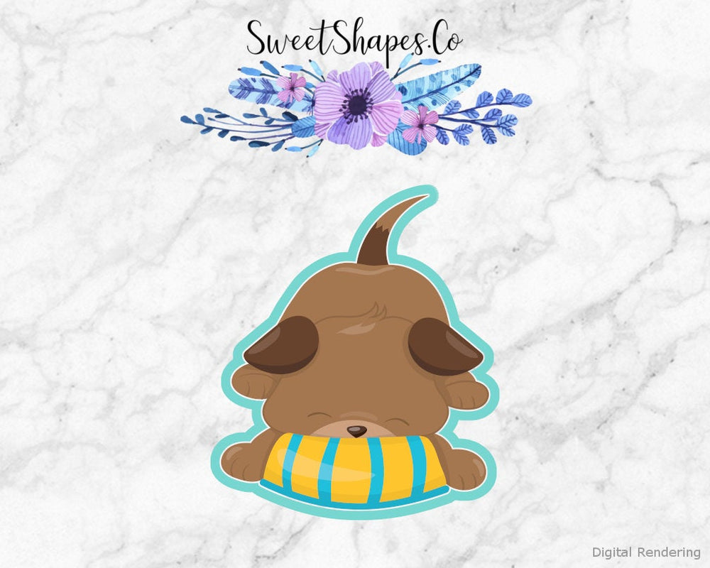 Cute Puppy Eating Cookie Cutter