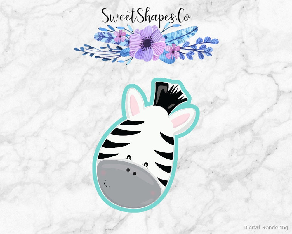 Cute Zebra Face Cookie Cutter