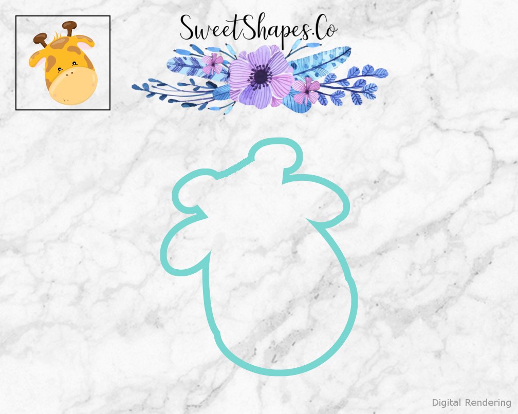 Cute Giraffe Face Cookie Cutter