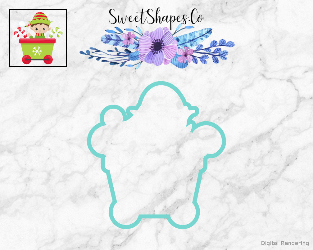 Christmas Train Boy Elf Car Cookie Cutter