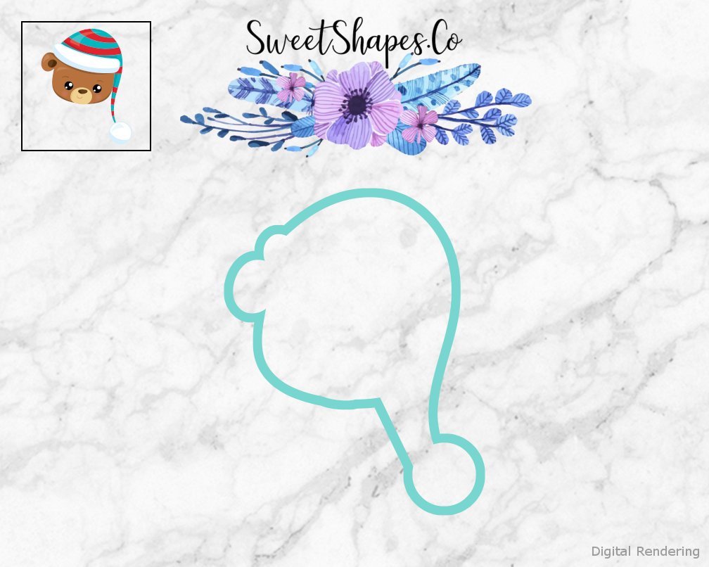 Bear Face with Hat Cookie Cutter