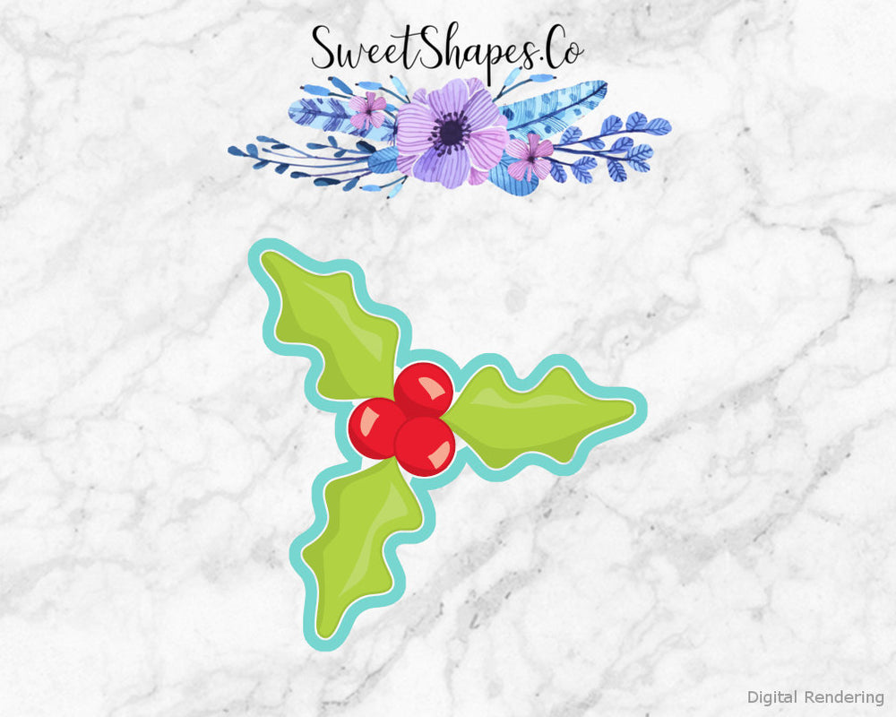 Christmas Holly Cookie Cutter