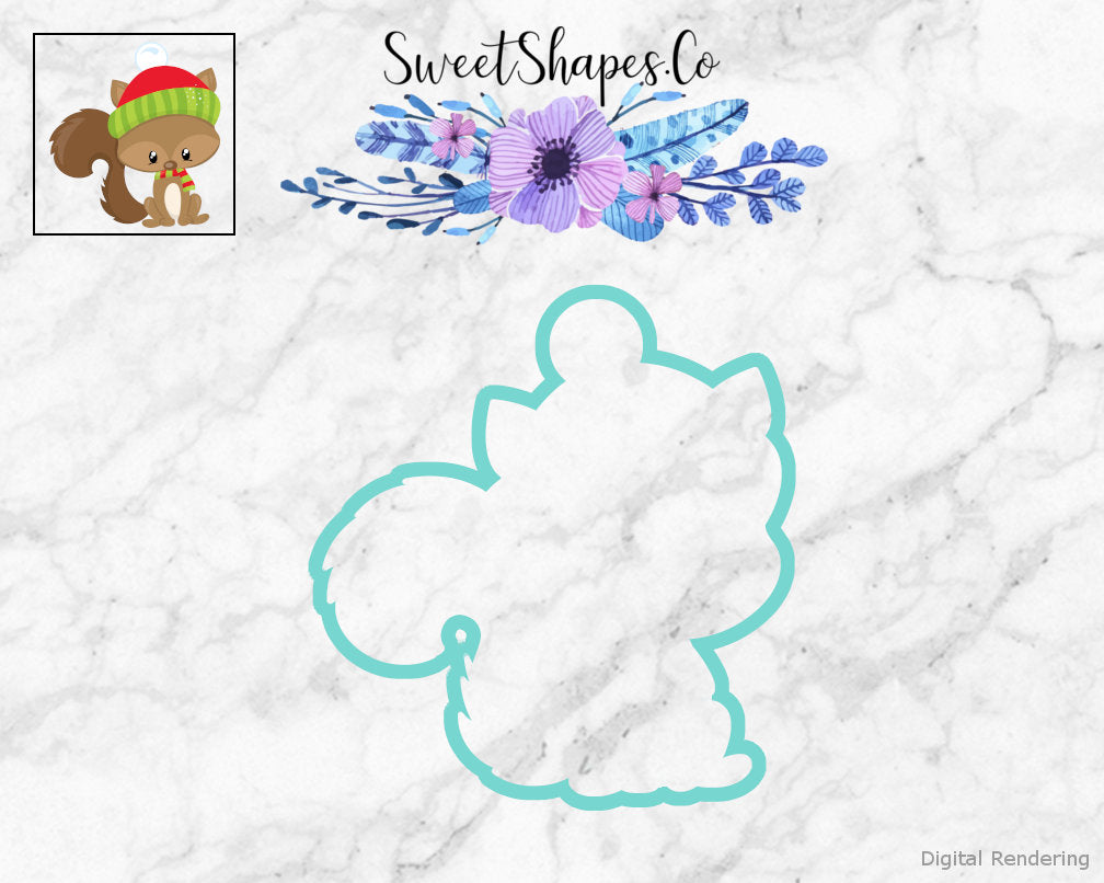 Christmas Woodland Squirrel Cookie Cutter