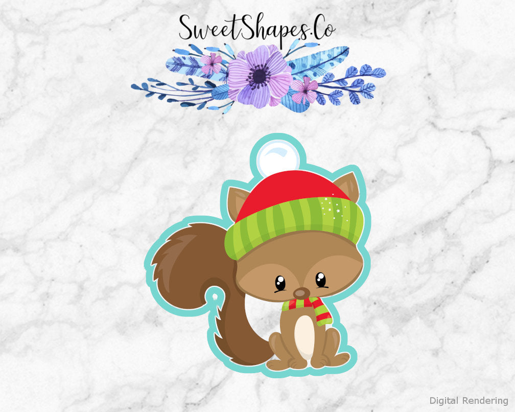 Christmas Woodland Squirrel Cookie Cutter
