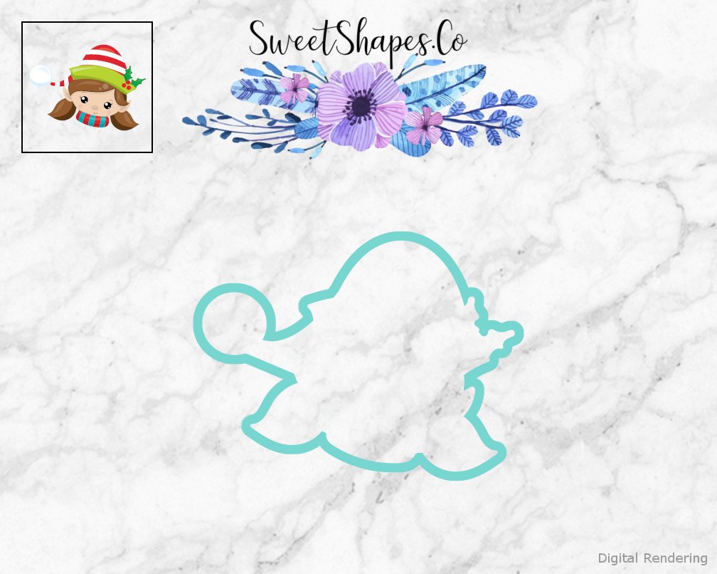 Girl Elf Face 2 Cookie Cutter