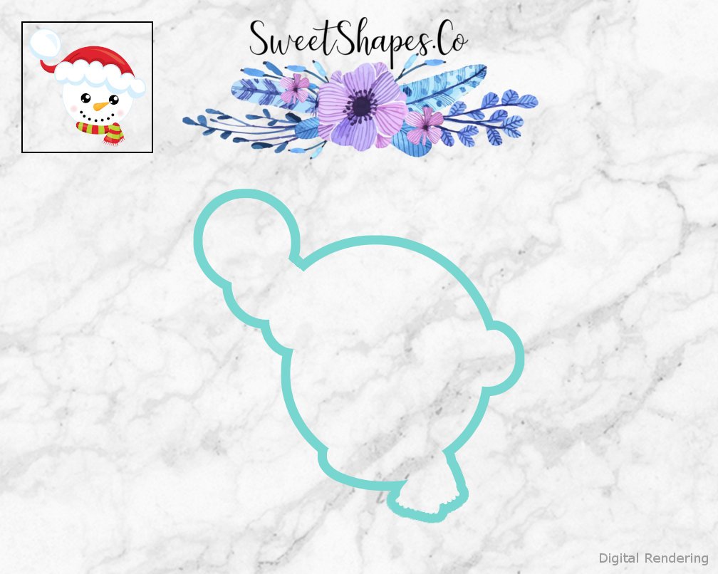 Snowman Face 2 Cookie Cutter