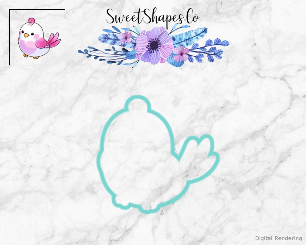 Lovebird 3 Cookie Cutter