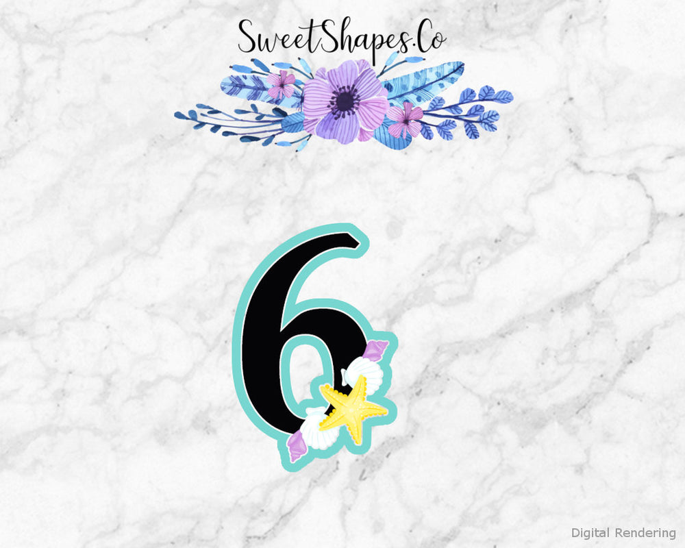 Seashell Number 6 Cookie Cutter