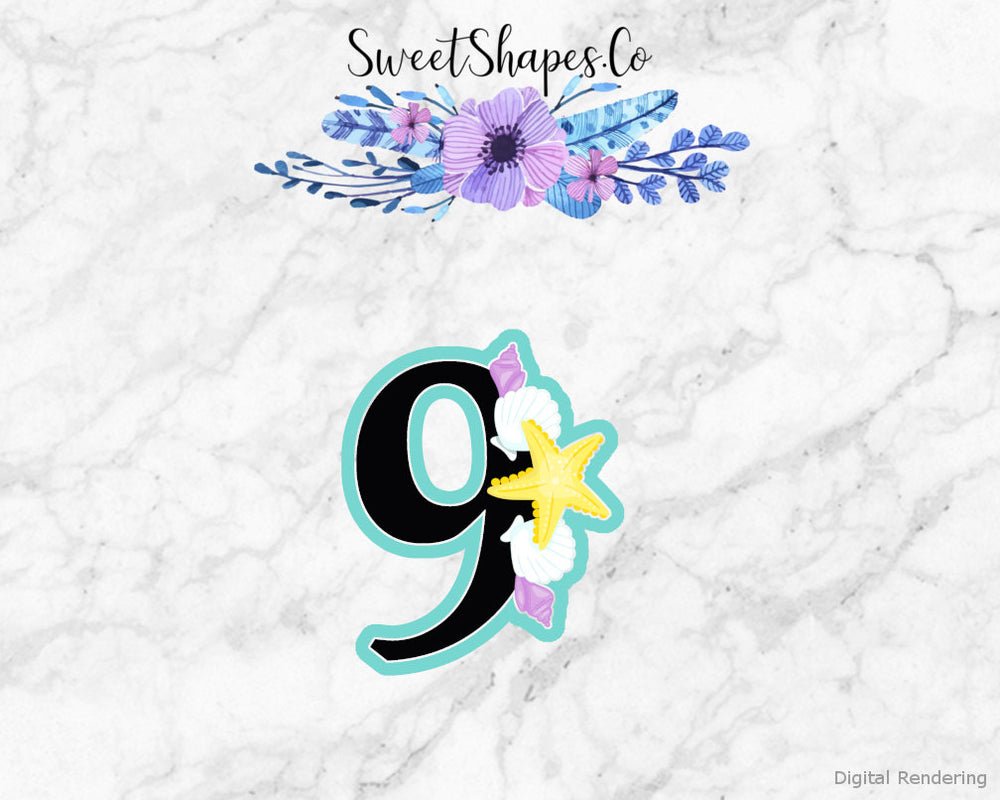 Seashell Number 9 Cookie Cutter