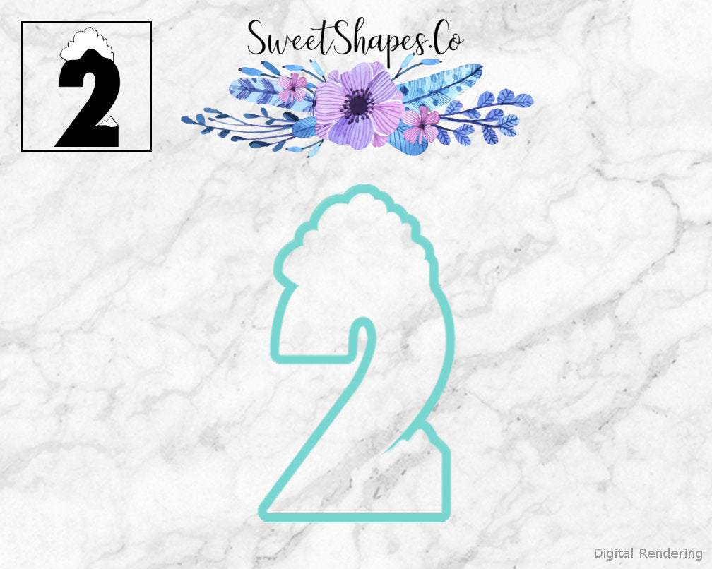 Winter Number 2 Cookie Cutter