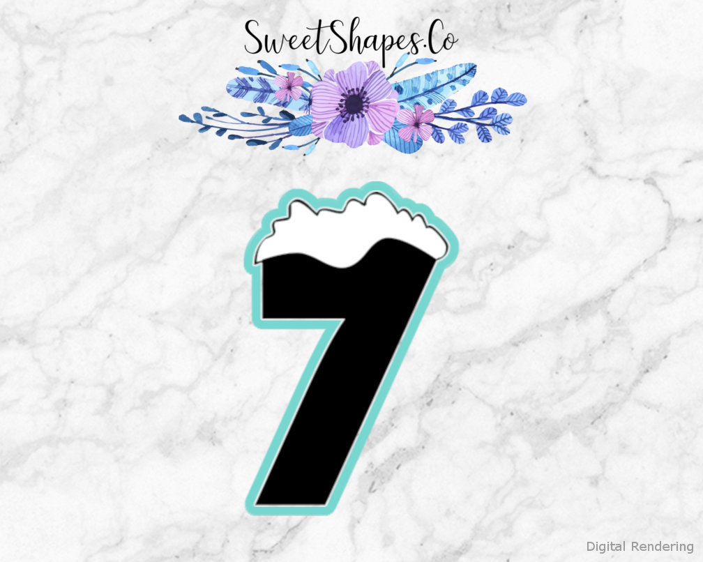 Winter Number 7 Cookie Cutter