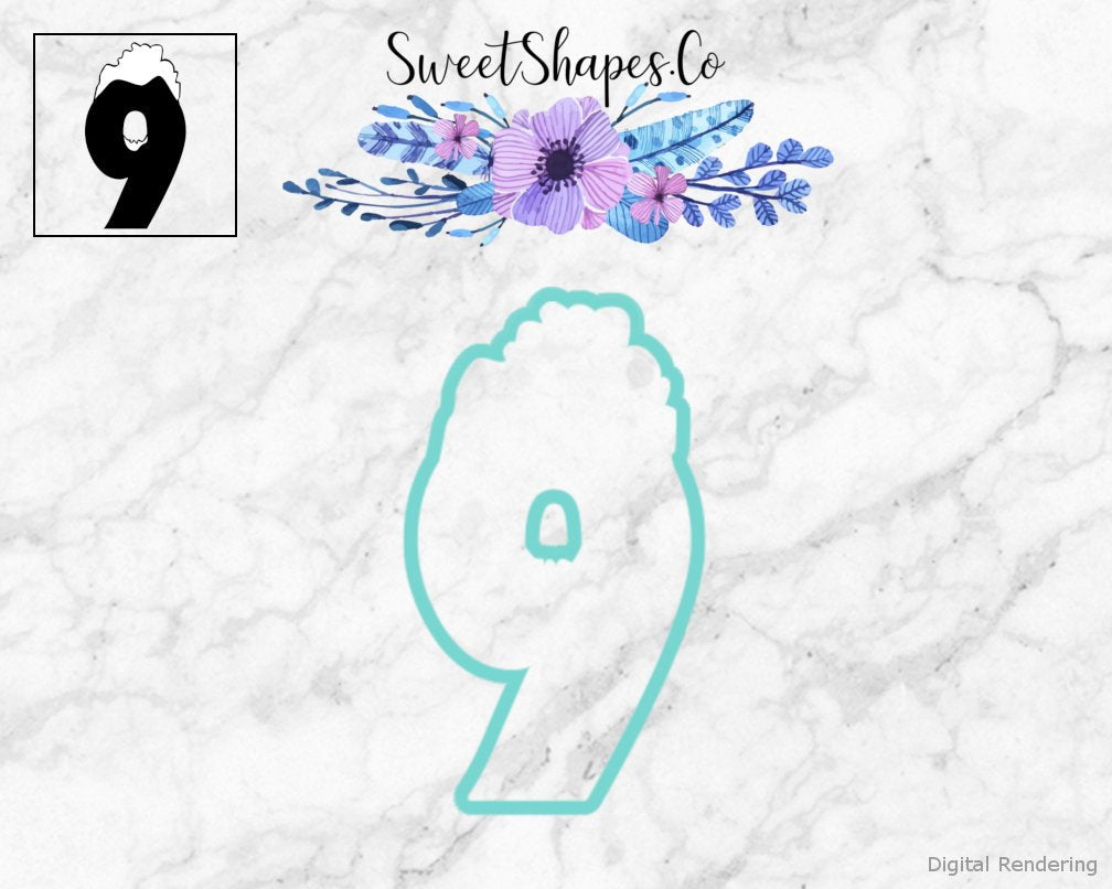 Winter Number 9 Cookie Cutter