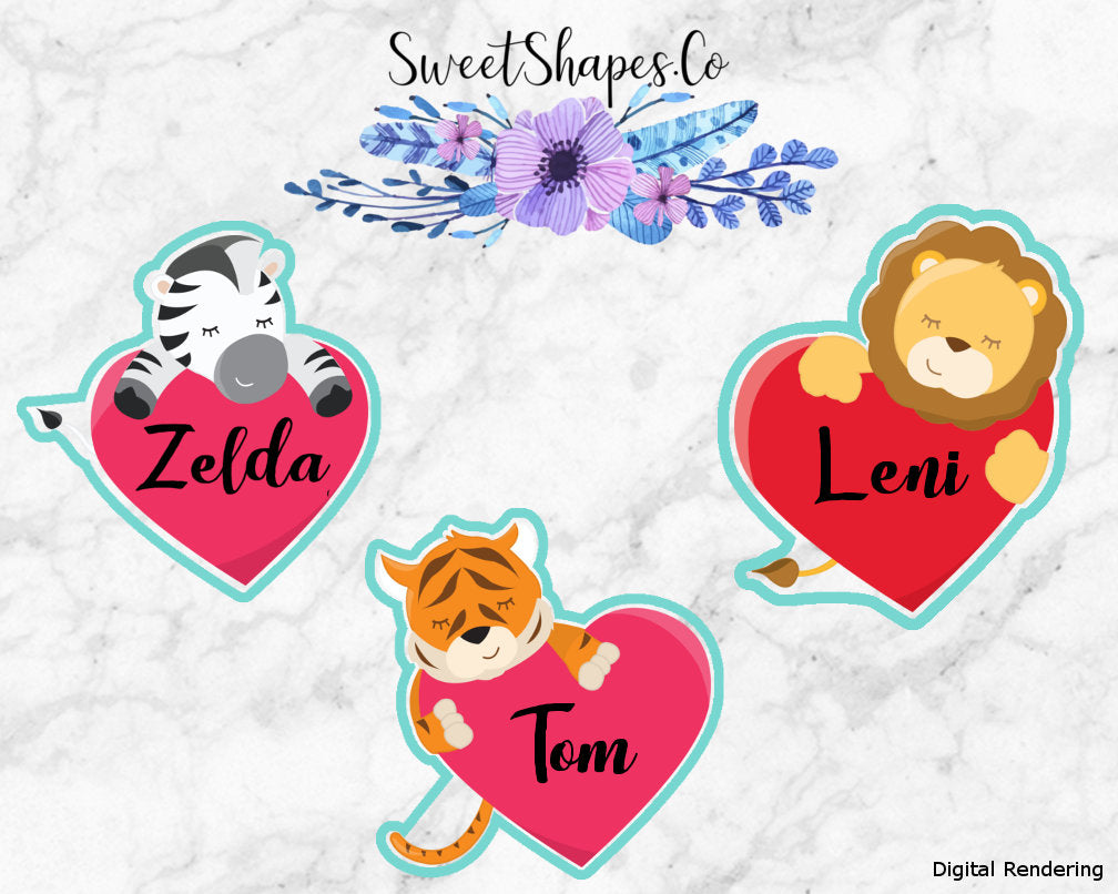 Valentines Animals Cookie Cutters - Set of 3